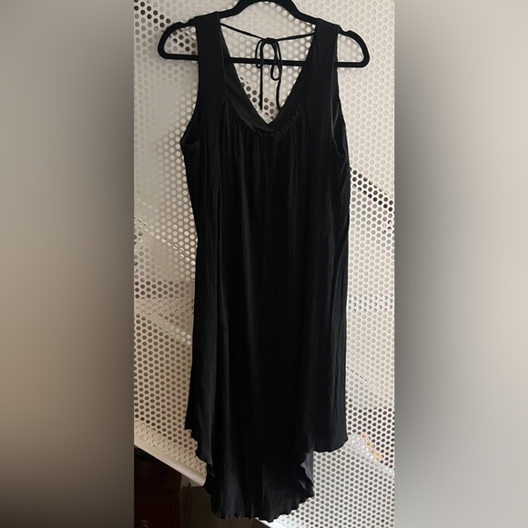 Apt 9 Vee Neck Sleeveless MIDI Dress Medium in Black with White/Good embroidery - Picture 3 of 13